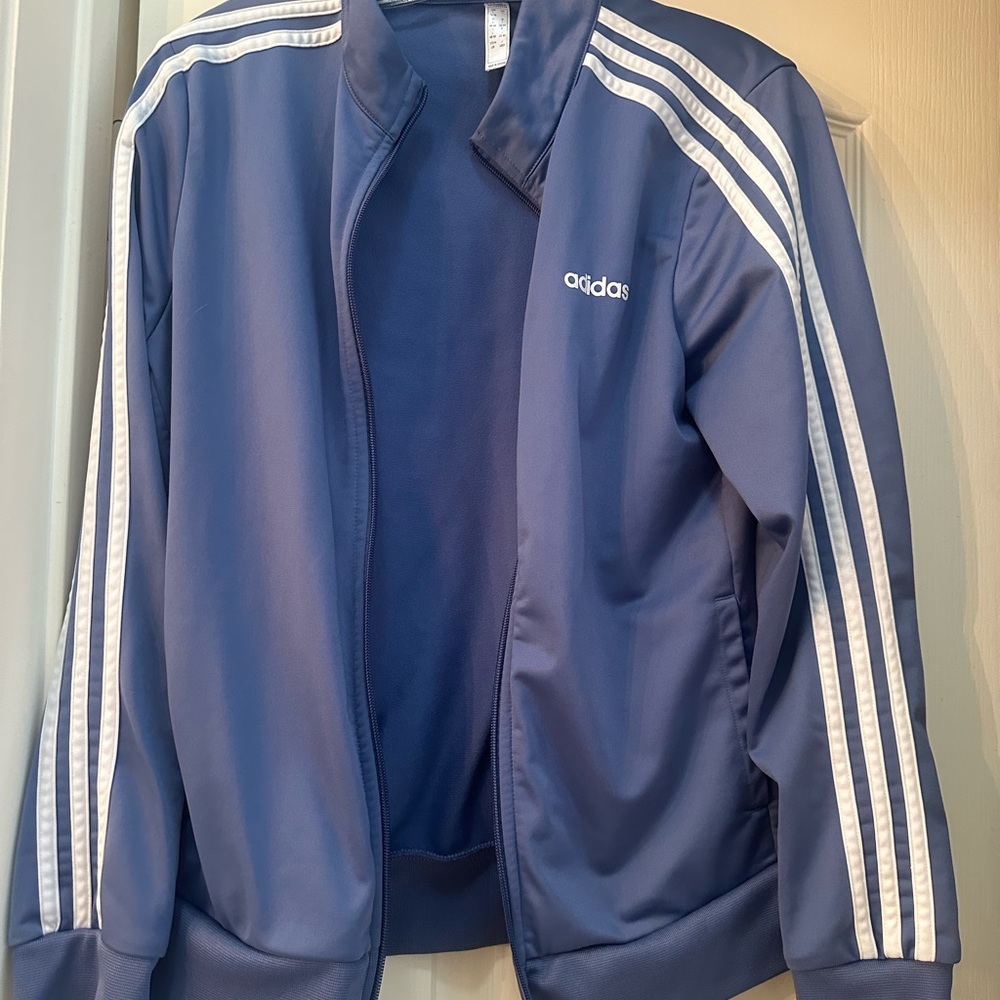 adidas Blue Sweatshirt with White Stripes